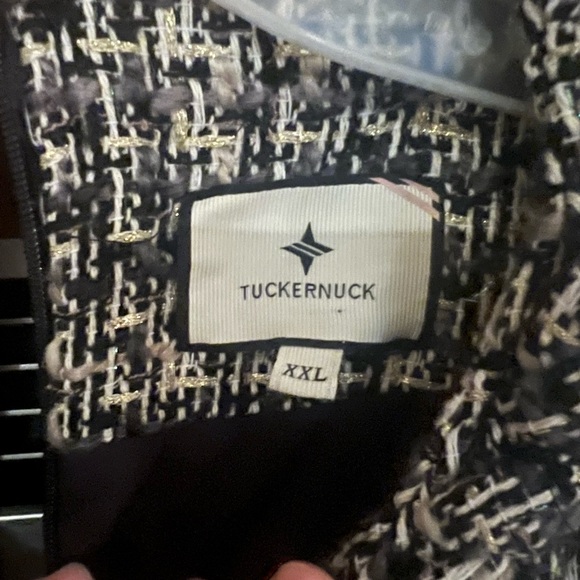 TUCKERNUCK Smoke and Mirrors Long Sleeve Tweed Jackie Dress 2XL - Picture 3 of 4